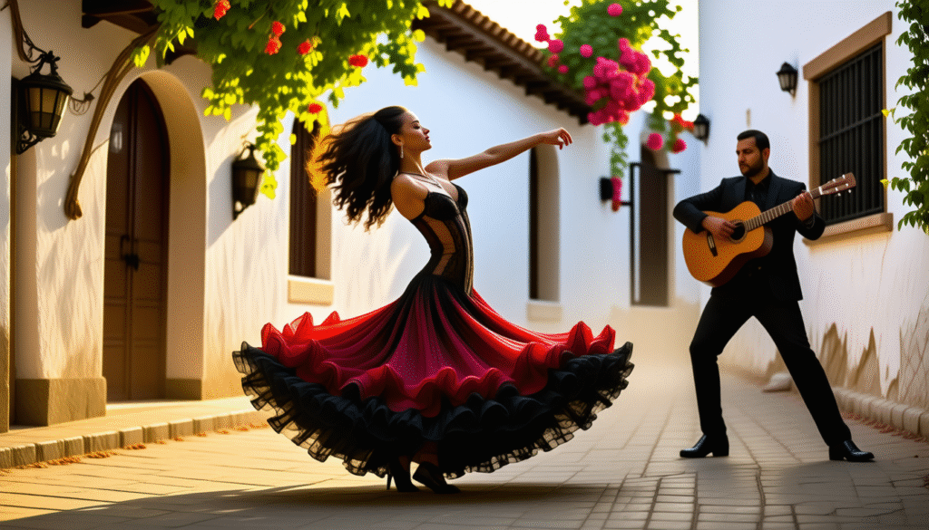 odkrijte strast in energijo flamenka, dušo andaluzije, skozi njegovo bogato glasbo in ples.